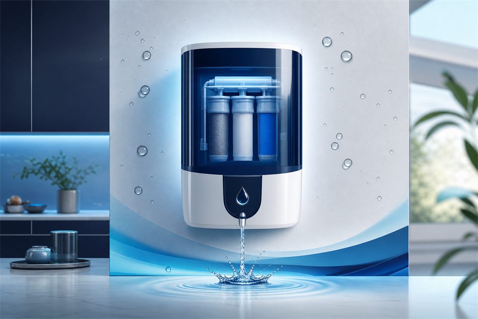 Premium RO purifier service illustration for Maa Subhadra RO Services in Puri